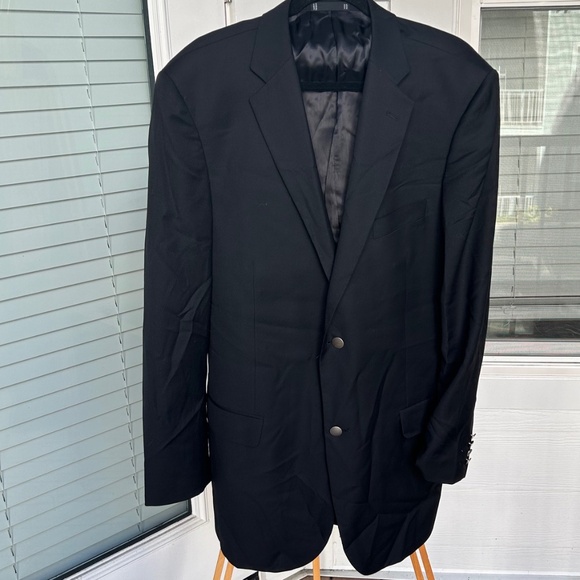 Men's Profilo Black 2 Button Blazer - Picture 1 of 3